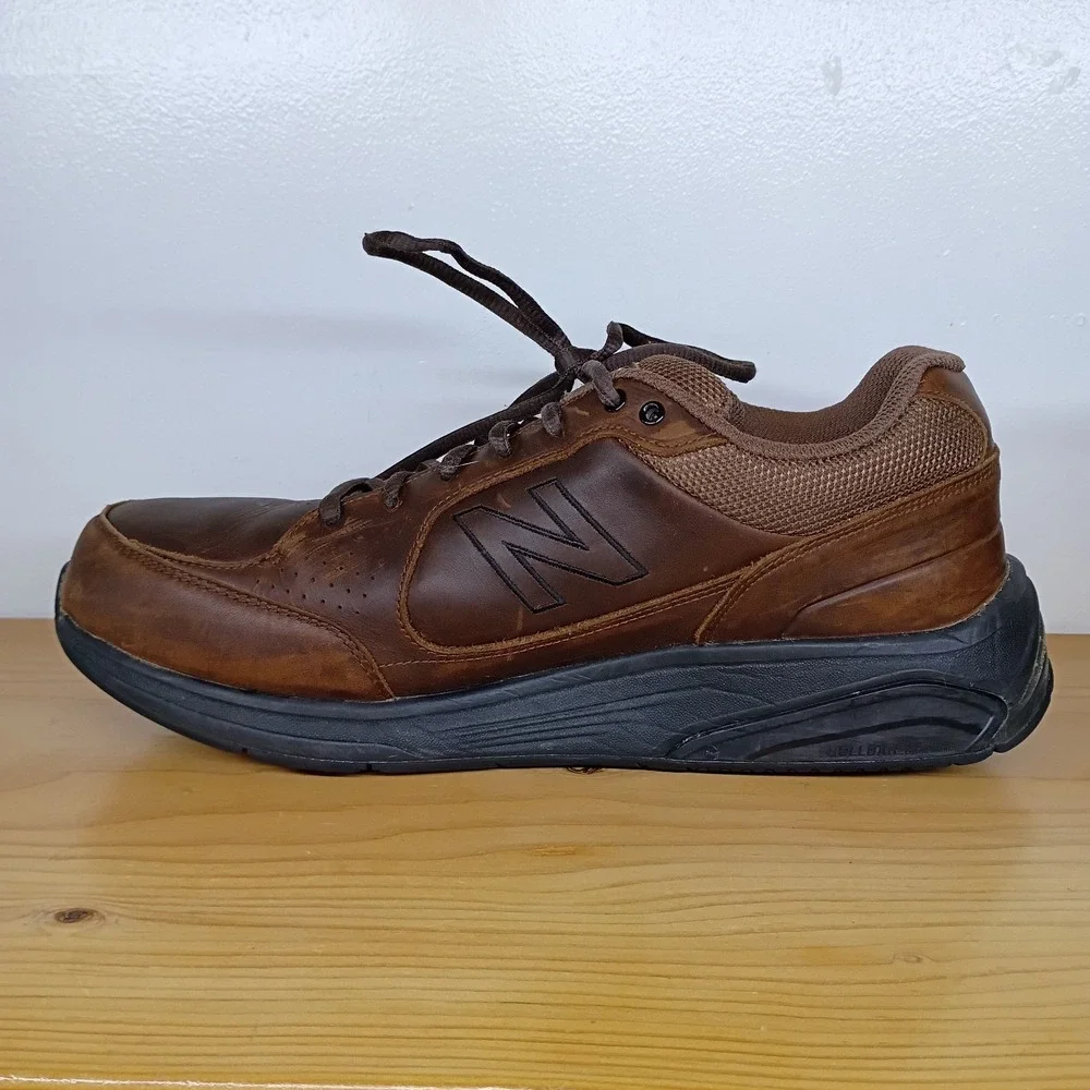 New Balance 928 Walking Shoes Mens Size 11 D Brown Leather Rollbar‎ MW928BR